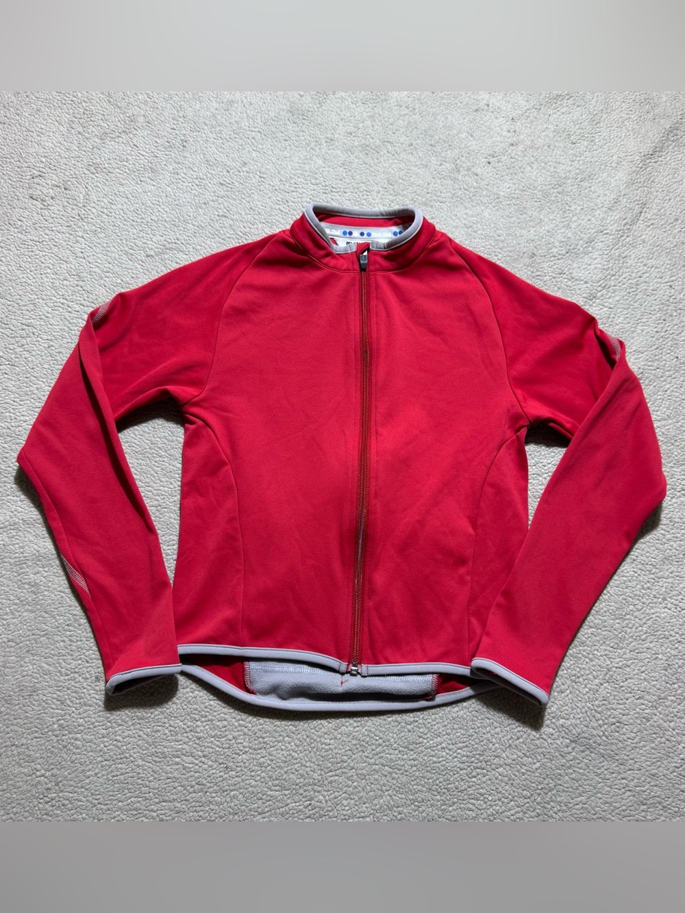 Pearl Izumi Jacket Womens Small Red Full Zip Cycling Back Pockets Utility Top